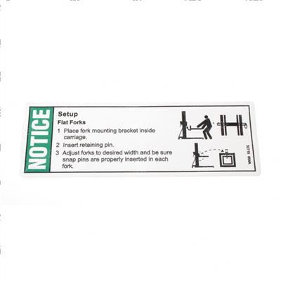 Picture of Decal Notice Flat Fork Setup