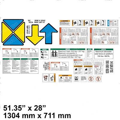 Picture of Decal Kit Safety/Instr S-40