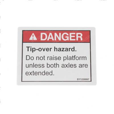 Picture of Decal - Danger Tipover Axles