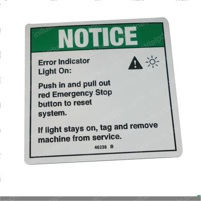 Picture of Decal - Notice Error Light