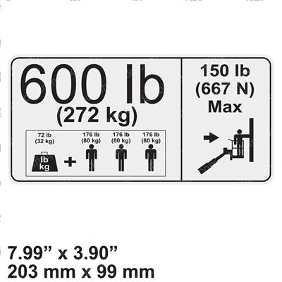 Picture of Decal - Basket 600lb