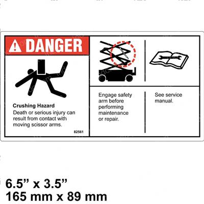 Picture of Decal - Danger Safety Arm