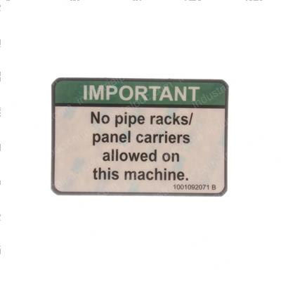 Picture of Decal - No Pipe Racks