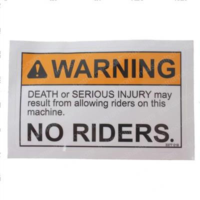 Picture of Decal No Rider Vinyl