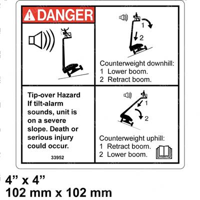 Picture of Decal - Danger Tilt Alarm