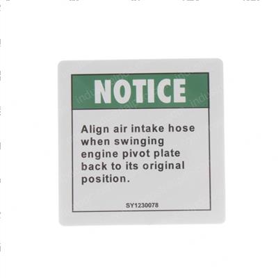 Picture of Decal - Notice Air Intake Hose