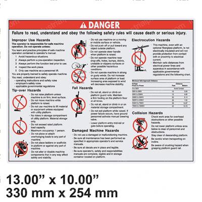 Picture of Decal Danger Gen Safe Cwp