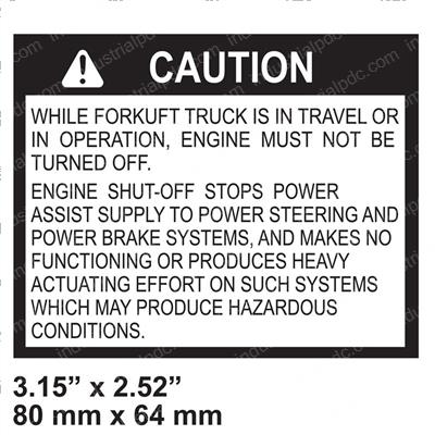 Picture of Decal - Caution Plate