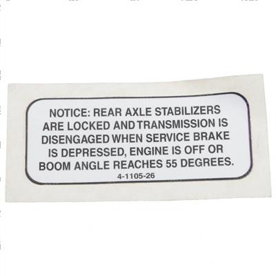 Picture of Decal Rear Axle Stabilizer