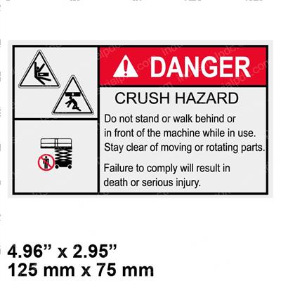 Picture of Decal - Danger Crush Hazard
