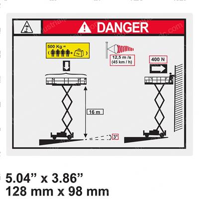 Picture of Decal - Danger Load Height