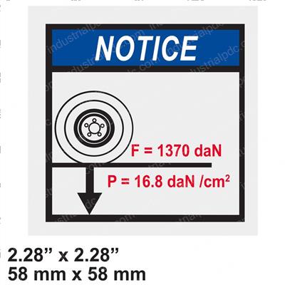 Picture of Decal - Wheel Load F=1370 Dan