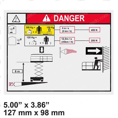 Picture of Decal - Danger Warnings