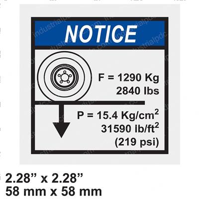 Picture of Decal - Wheel Load F=2840lbs