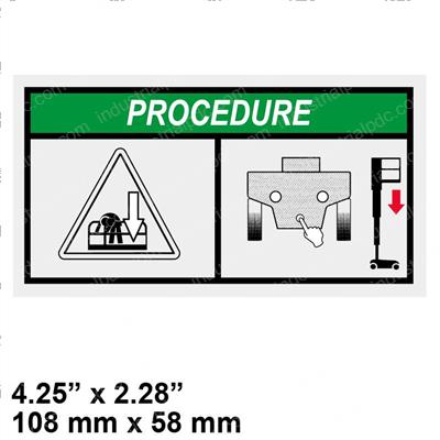 Picture of Decal - Procedure Emerg Lower