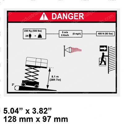 Picture of Decal - Load Height Danger