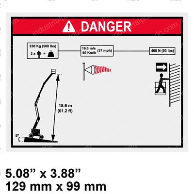 Picture of Decal -Load Height Warning
