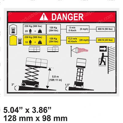 Picture of Decal - Tip Over Warning