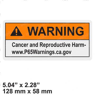 Picture of Decal - P65 Warnings