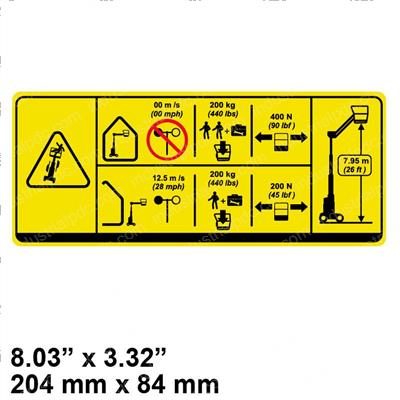 Picture of Decal - Load Height Warning