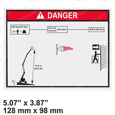 Picture of Decal - Warning Wind Load Cap