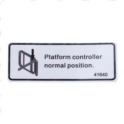 Picture of Decal - Plat Cont Normal Pos