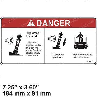 Picture of Decal - Danger Tip Over Hazard
