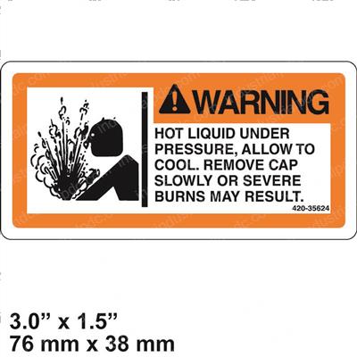Picture of Decal Warning Hot Liquid