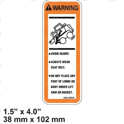 Picture of Decal Warning Seat Belt
