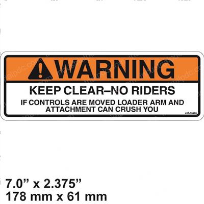 Picture of Decal Warning Keep Clear
