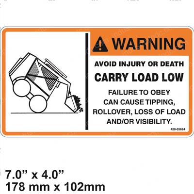 Picture of Decal Carry Load Low