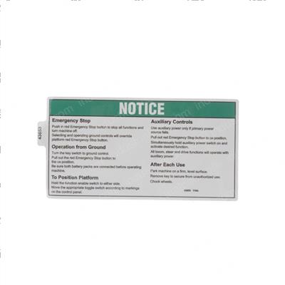 Picture of Decal Notice Grd Oper Instruc