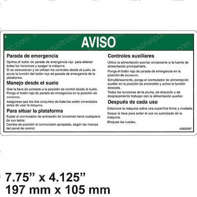 Picture of Decal Notice Grd Oper Instruc