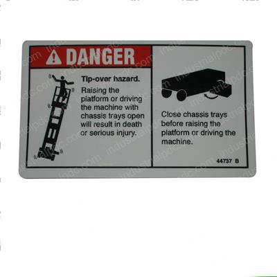 Picture of Decal Danger Tip-Over Trays