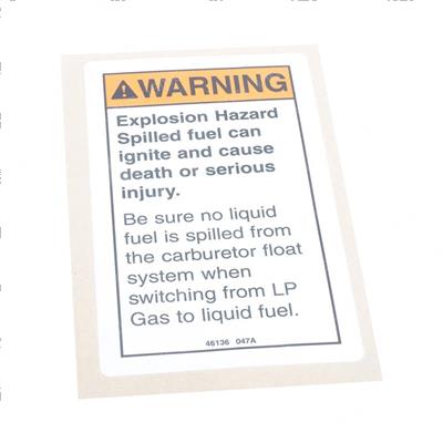 Picture of Decal Warning Explosion Hazard