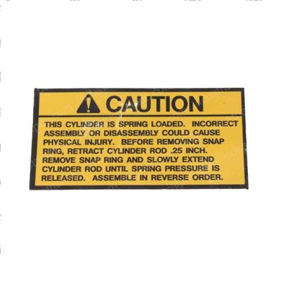 Picture of Decal - Cyl. Spring Load