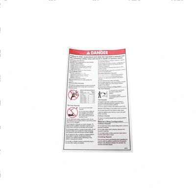 Picture of Decal Danger Gen Safety Pcp