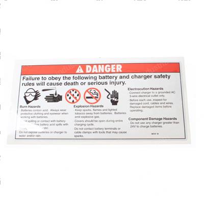 Picture of Decal Dnger Battery Safety