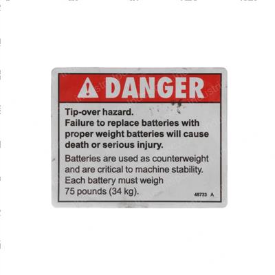 Picture of Decal Danger Tip-Over Hazard
