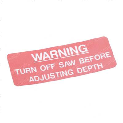 Picture of Decal- Warning Turn Off Saw