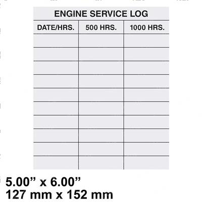 Picture of Decal - Asl Engine Service Log