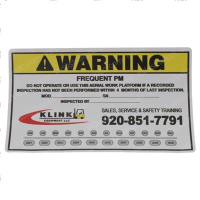Picture of Decal - Klink Inspection
