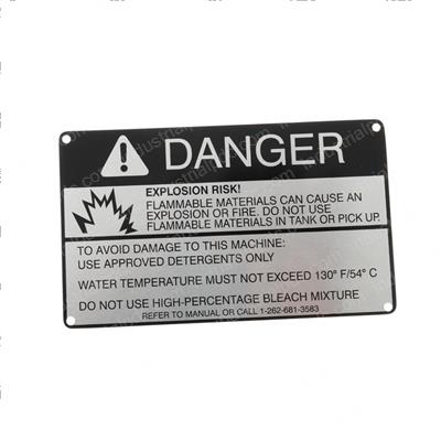Picture of Plate-Detergent Warning
