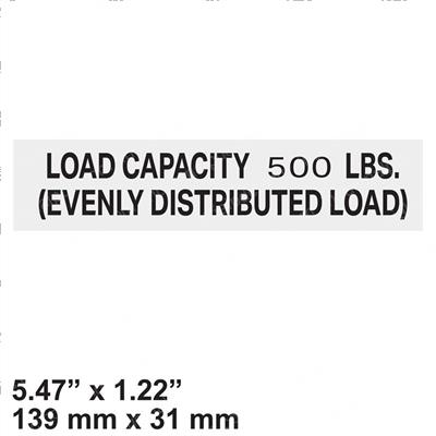 Picture of Decal - Load Capacity 750lbs