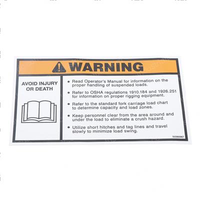 Picture of Decal/Lift Hook Safety