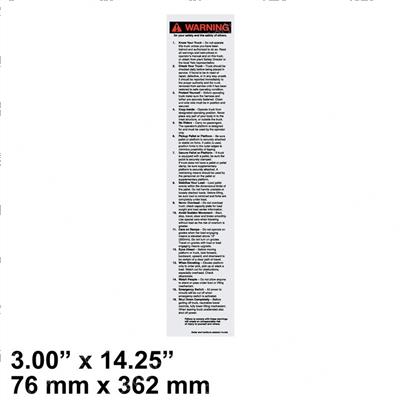 Picture of Decal-Operator Warning