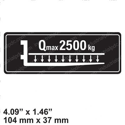 Picture of Decal - Load Diagram 2500kg