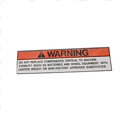 Picture of Decal - Warning Critical Comps