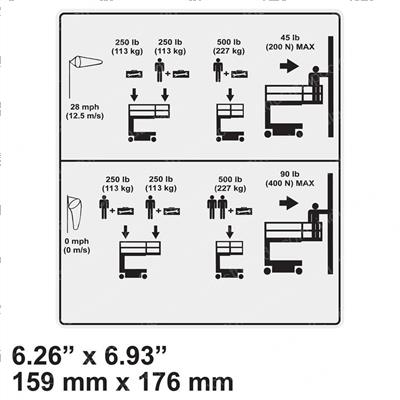 Picture of Decal - 28mph 250lb/113kg