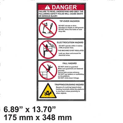 Picture of Decal - Danger Hazards